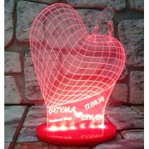 Üç Boyutlu Ledli İsimli Gece Lambası